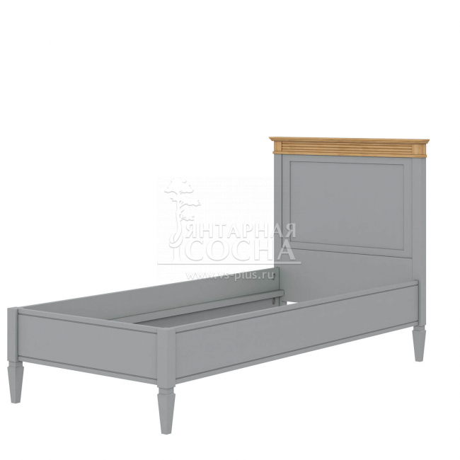 Кровать односпальная Ольса 90 (серый 7042/антик 24) (1.0.3) Кровать односпальная Ольса 90 (серый 7042/антик 24) (1.0.3)