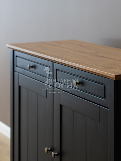 Комод буфета Пенни (Тумба буфета 22) блэк/антик 24 Комод буфета Пенни (Тумба буфета 22) блэк/антик 24