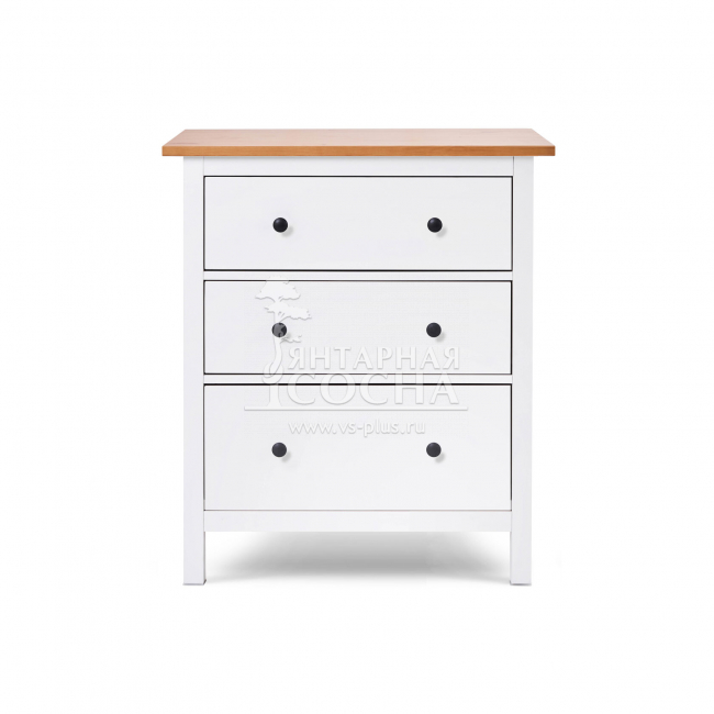 Комод КЫМОР 3 ящика МИНИ Белый/Светло-коричневый Комод КЫМОР 3 ящика МИНИ Белый/Светло-коричневый