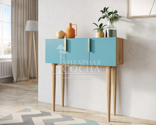 Консоль с тремя дверками "Line" LN15/GR1/blue Консоль с тремя дверками "Line" LN15/GR1/blue