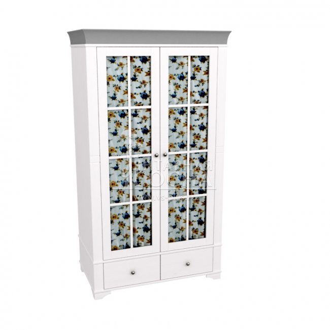 Шкаф 2Х Дверный со стеклянными дверями Бейли Шкаф 2Х Дверный со стеклянными дверями Бейли