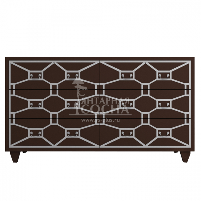 Шоколадный комод "Emerald" 6 ящиков арт DSC348ETG/CH Шоколадный комод "Emerald" 6 ящиков арт DSC348ETG/CH