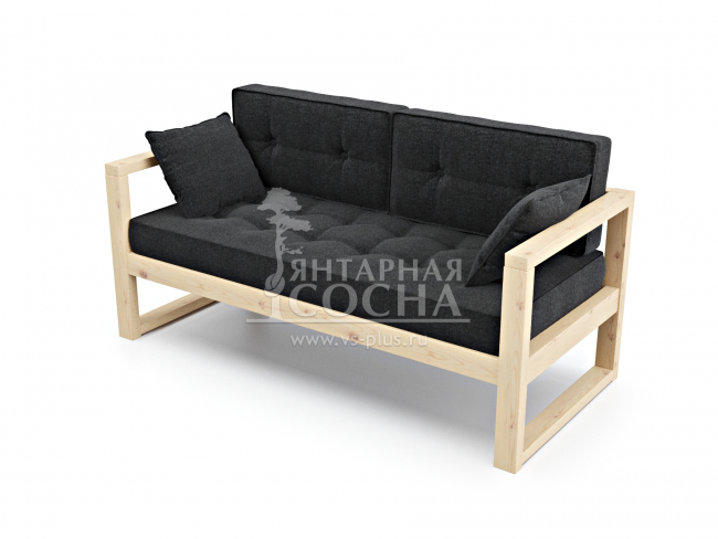 Диван Астер Мини Textile Сосна Black Диван Астер Мини Textile Сосна Black