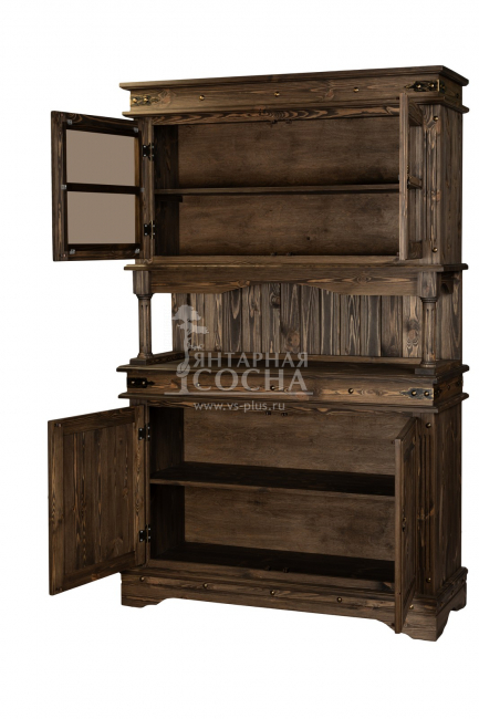 Буфет Викинг 01 (new) из массива сосны (венге) Буфет Викинг 01 (new) из массива сосны (венге)