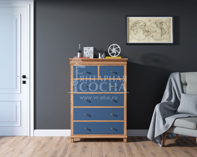 Комод "Jules Verne" высокий из березы и ясеня арт JV35ETGYB Комод "Jules Verne" высокий из березы и ясеня арт JV35ETGYB