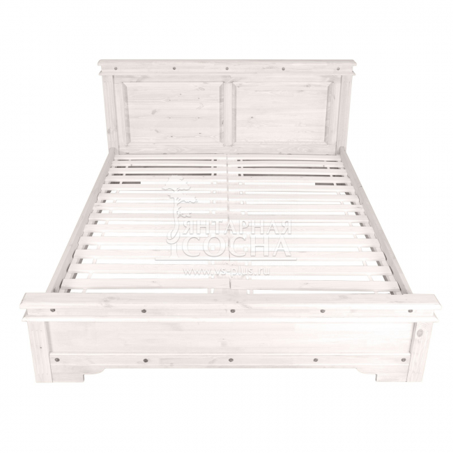 Кровать 2-х спальная Викинг 01 (белый воск) Кровать 2-х спальная Викинг 01 (белый воск)