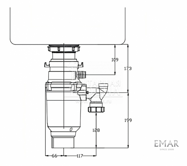 Измельчитель пищевых отходов Emar TC-WZB390A Compact Измельчитель пищевых отходов Emar TC-WZB390A Compact