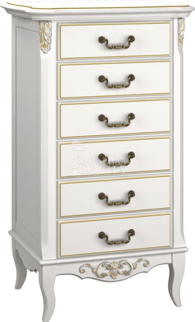 Комод высокий 6 ящиков Прованс Комод высокий 6 ящиков Прованс