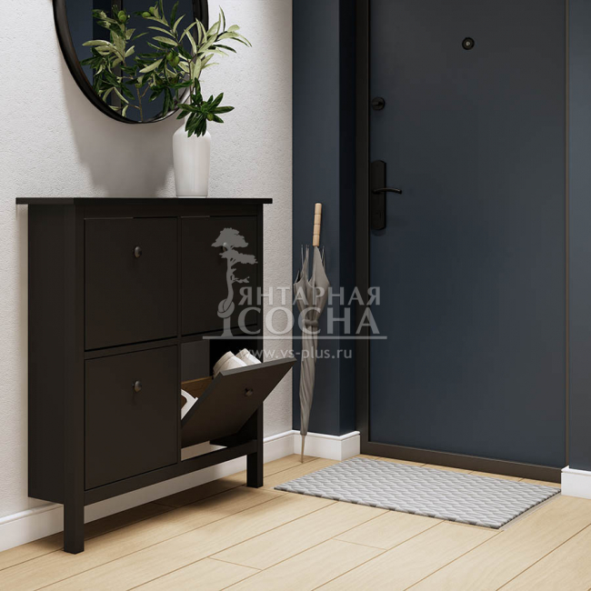 Тумба для обуви КЫМОР 106 Черная Тумба для обуви КЫМОР 106 Черная