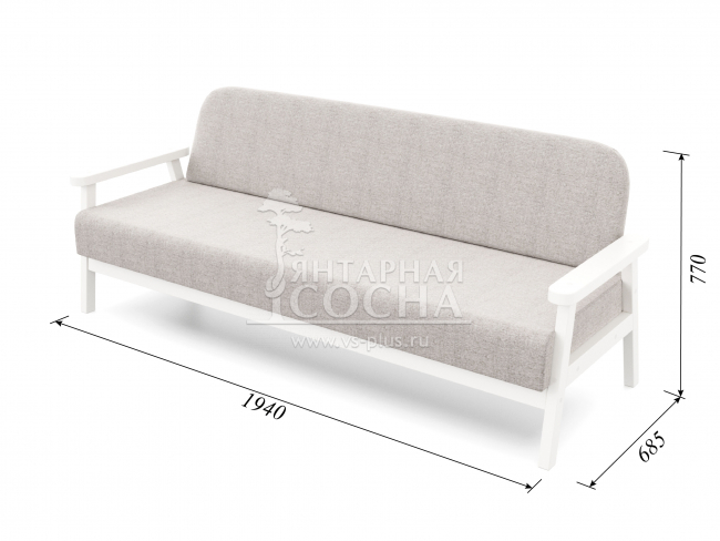Диван Флори Б Textile Белая Эмаль Grey Диван Флори Б Textile Белая Эмаль Grey