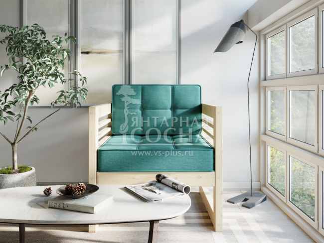 Кресло Сега Textile Сосна Turquoise Кресло Сега Textile Сосна Turquoise