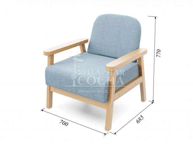 Кресло Флори Textile Береза Light Blue Кресло Флори Textile Береза Light Blue