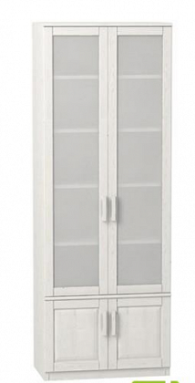 Шкаф книжный 2 дверный с фасадом Коста Бланка