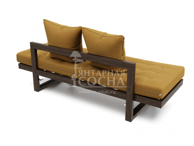 Кушетка Амбер Velvet Венге Mustard Кушетка Амбер Velvet Венге Mustard