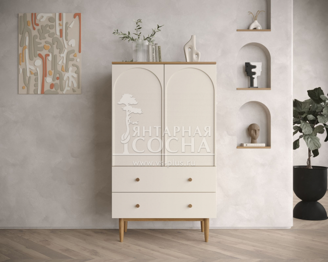 Комод с двумя дверками и двумя ящиками "Arka" AR14 Комод с двумя дверками и двумя ящиками "Arka" AR14