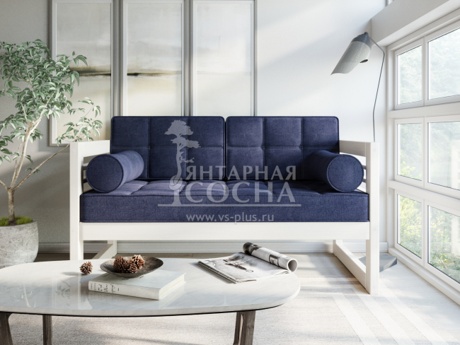 Диван Сега М Textile Беленый Дуб Royal Blue Диван Сега М Textile Беленый Дуб Royal Blue