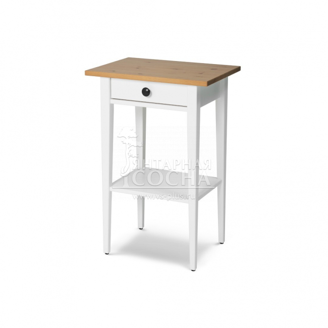 Тумба прикроватная КЫМОР 1 ящик Белая/Светло-коричневая Тумба прикроватная КЫМОР 1 ящик Белая/Светло-коричневая