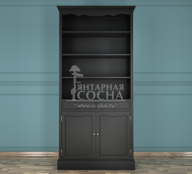 Книжный шкаф "Leontina Black"  арт ST9330BLK Книжный шкаф "Leontina Black"  арт ST9330BLK