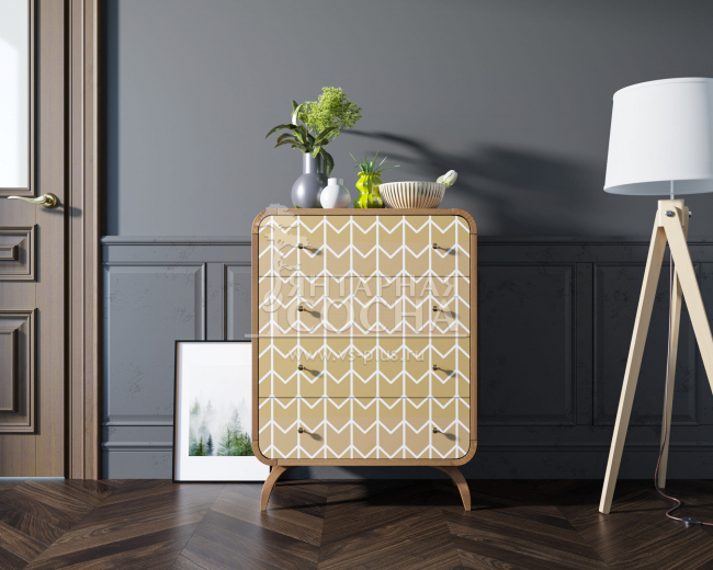 Высокий комод "Ellipse Print" с четырьмя ящиками принт 1 арт EL05/print_1 Высокий комод "Ellipse Print" с четырьмя ящиками принт 1 арт EL05/print_1