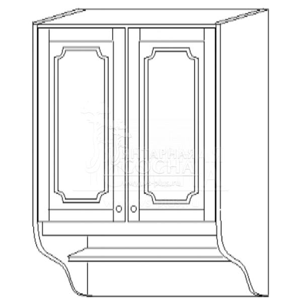 "Скайда-1" Шкаф 60 навесной (2 двери, дерево)