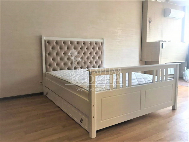 Кровать Дания-3 мягкая с ящиками двуспальная Кровать Дания-3 мягкая с ящиками двуспальная