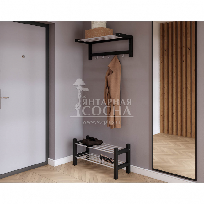 Полка для обуви МИЧА Черная Полка для обуви МИЧА Черная