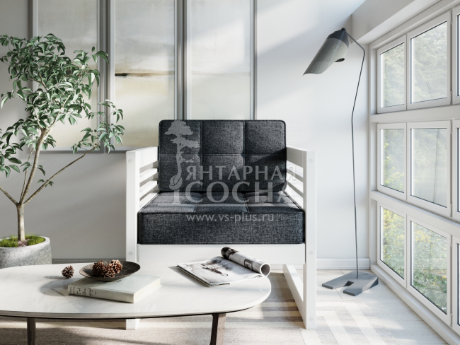 Кресло Сега Textile Белая эмаль Grafit Кресло Сега Textile Белая эмаль Grafit