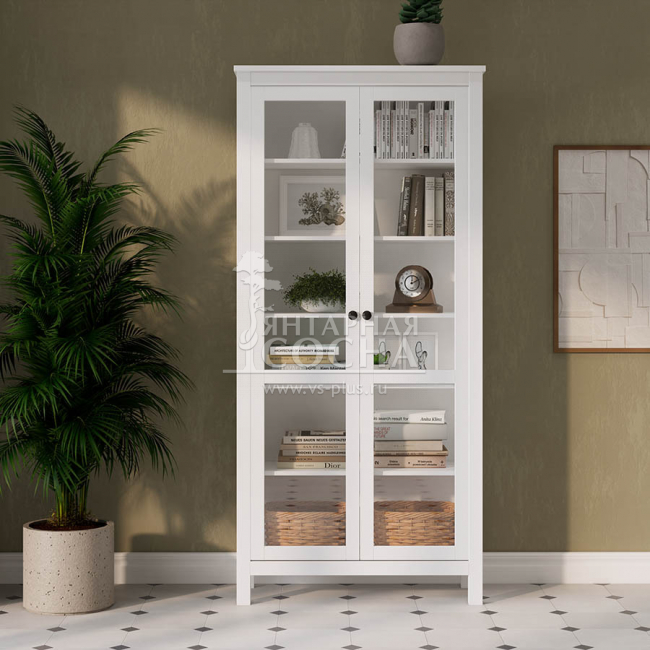 Шкаф для книг КЫМОР Стекло/Стекло 90 Белый Шкаф для книг КЫМОР Стекло/Стекло 90 Белый