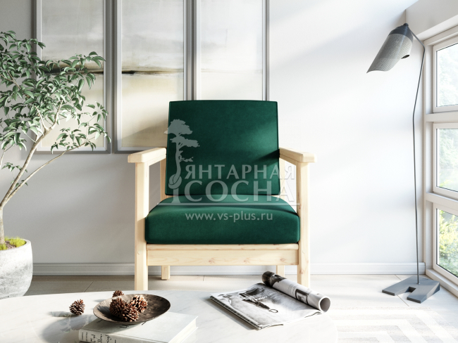 Кресло Лориан Velvet Сосна Forest Кресло Лориан Velvet Сосна Forest