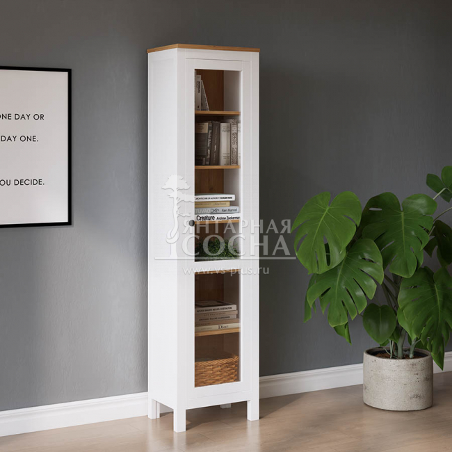 Шкаф узкий для книг КЫМОР Стекло/Стекло 49 Белый/Светло-коричневый Шкаф узкий для книг КЫМОР Стекло/Стекло 49 Белый/Светло-коричневый