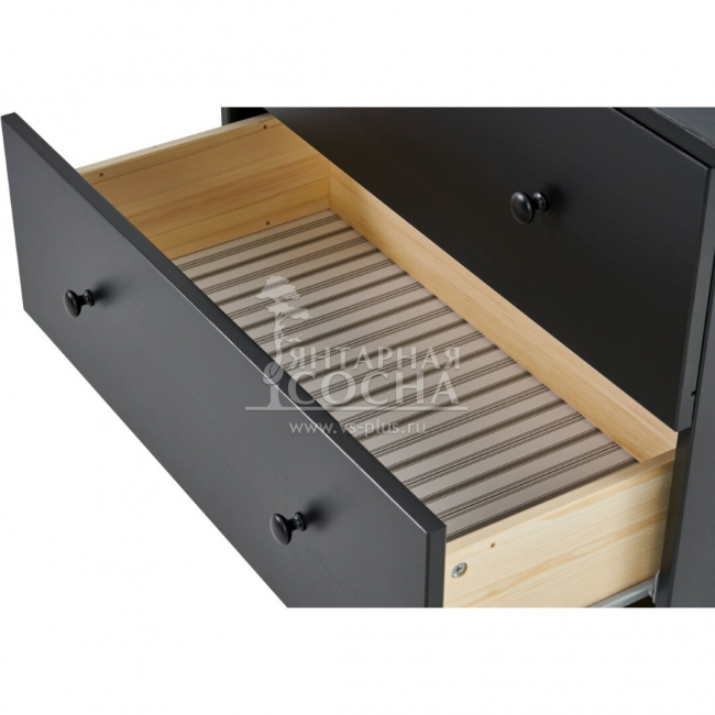 Комод ТИРАНА 3 ящика Черный Комод ТИРАНА 3 ящика Черный