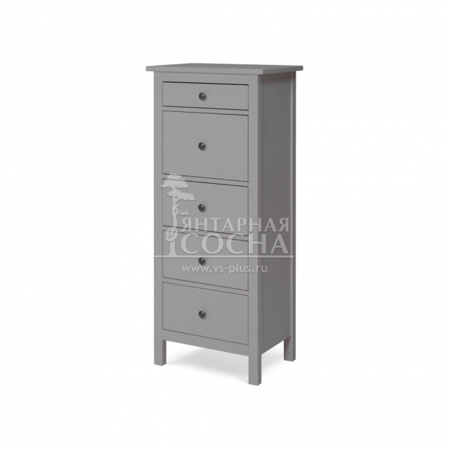 Комод узкий КЫМОР 5 ящиков Серый Комод узкий КЫМОР 5 ящиков Серый