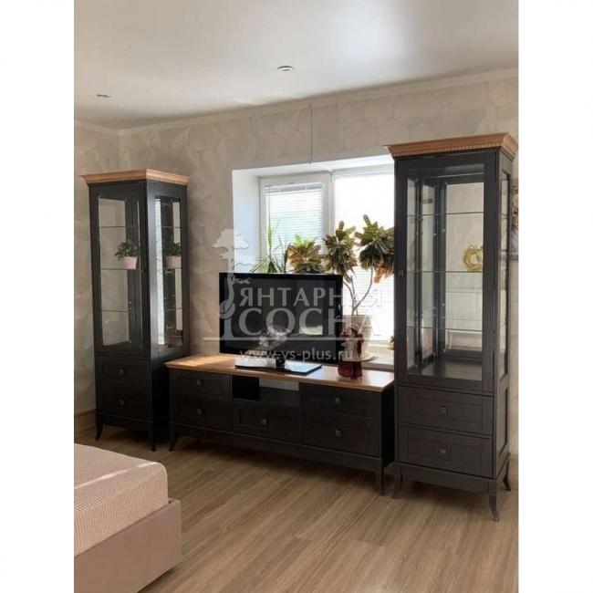 Витрина Римини 1 ств., RAL 7022, козырек светло-коричневый Витрина Римини 1 ств., RAL 7022, козырек светло-коричневый