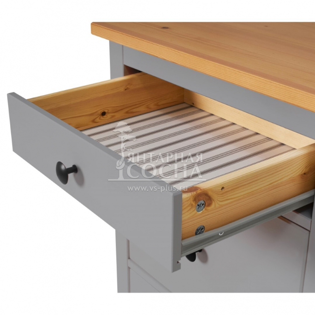 Комод узкий КЫМОР 5 ящиков Серый/Светло-коричневый Комод узкий КЫМОР 5 ящиков Серый/Светло-коричневый