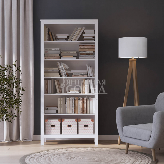 Стеллаж открытый КЫМОР 90 Белый Стеллаж открытый КЫМОР 90 Белый