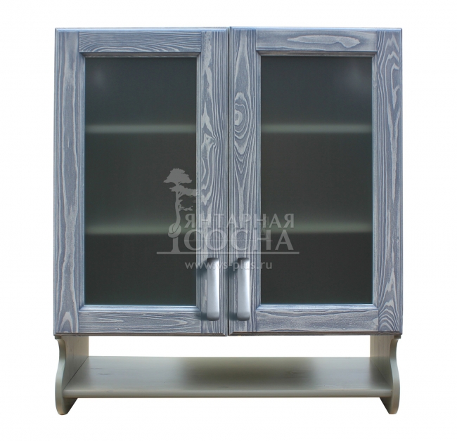 Шкаф навесной"Монблан" (800) ( стекло) (2 двери, 2 полки) H720