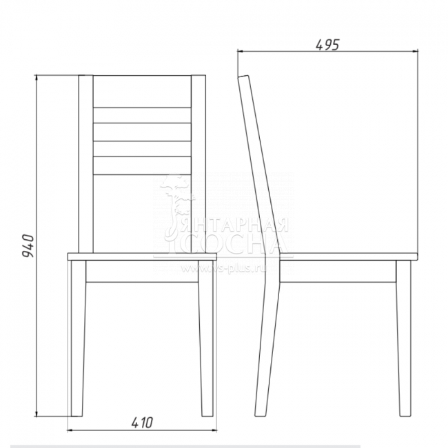 Стул Немо 2 из массива дуба Стул Немо 2 из массива дуба