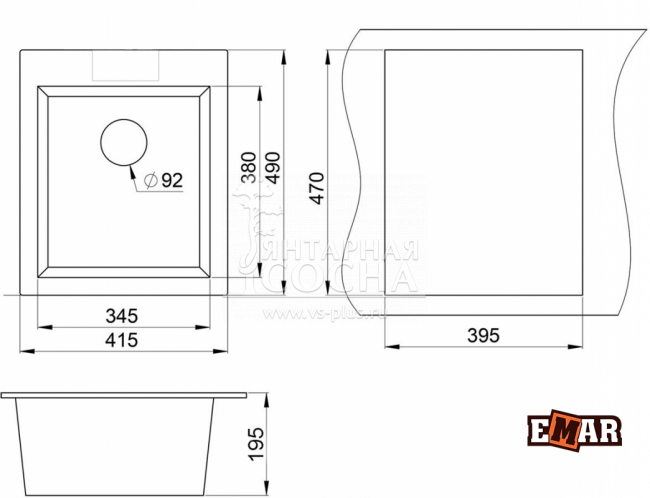 Мойка EMAR EMQ-1415.Q Мойка EMAR EMQ-1415.Q