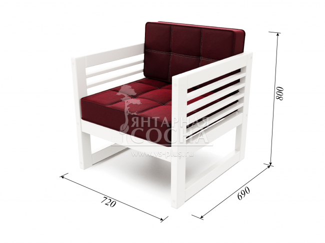 Кресло Сега Velvet Белая эмаль Vinous Кресло Сега Velvet Белая эмаль Vinous