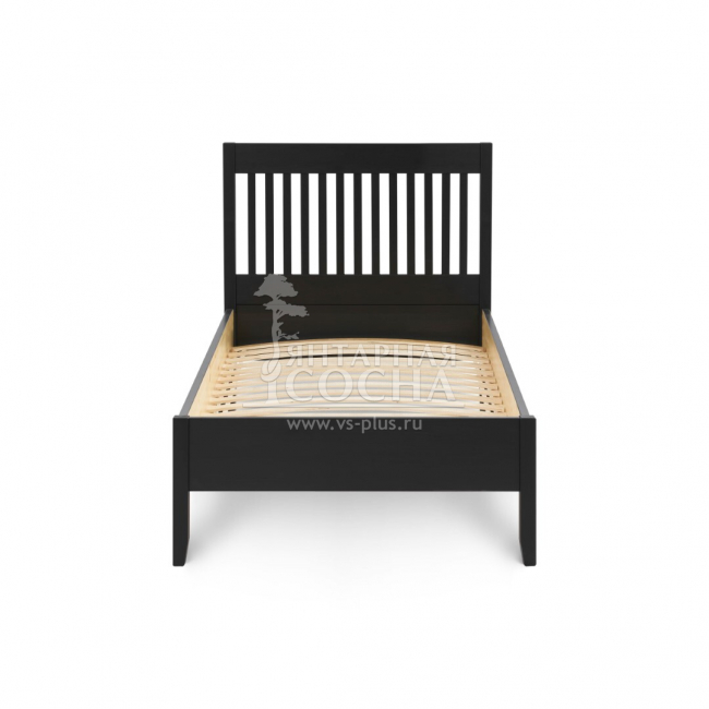 Кровать односпальная ИЛЕКСА 90х200 Черная Кровать односпальная ИЛЕКСА 90х200 Черная