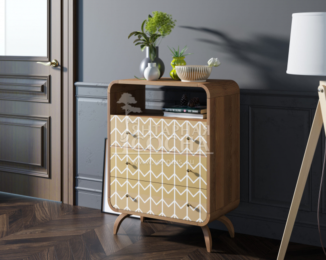 Высокий комод "Ellipse print" с тремя ящиками принт 1 арт EL04/print_1 Высокий комод "Ellipse print" с тремя ящиками принт 1 арт EL04/print_1