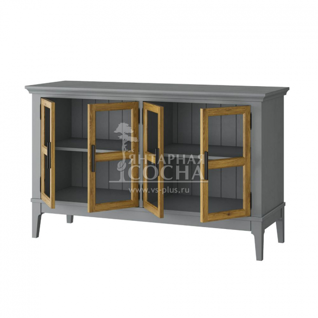 Тумба под ТВ со стеклянными дверями Квадро-С 40 Тумба под ТВ со стеклянными дверями Квадро-С 40