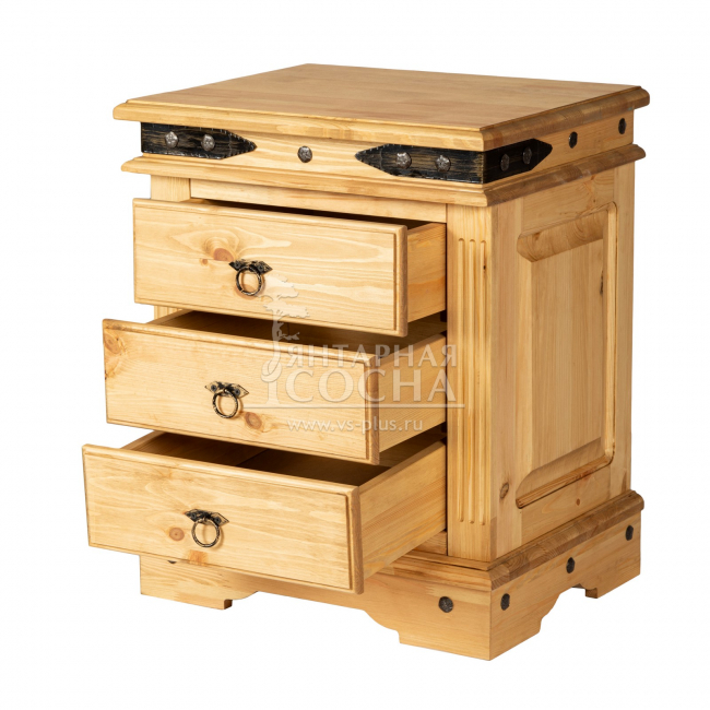 Тумба прикроватная Викинг 02 из массива сосны (мёд) Тумба прикроватная Викинг 02 из массива сосны (мёд)