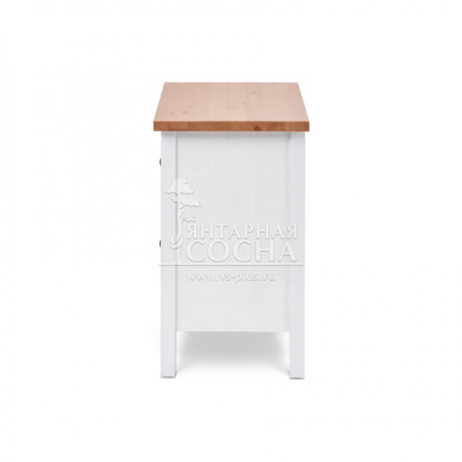 Тумба прикроватная КЫМОР 2 ящика Белая/Светло-коричневая Тумба прикроватная КЫМОР 2 ящика Белая/Светло-коричневая