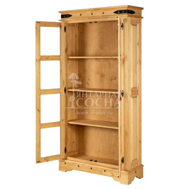 Шкаф Викинг 03 из массива сосны для книг (мёд) Шкаф Викинг 03 из массива сосны для книг (мёд)