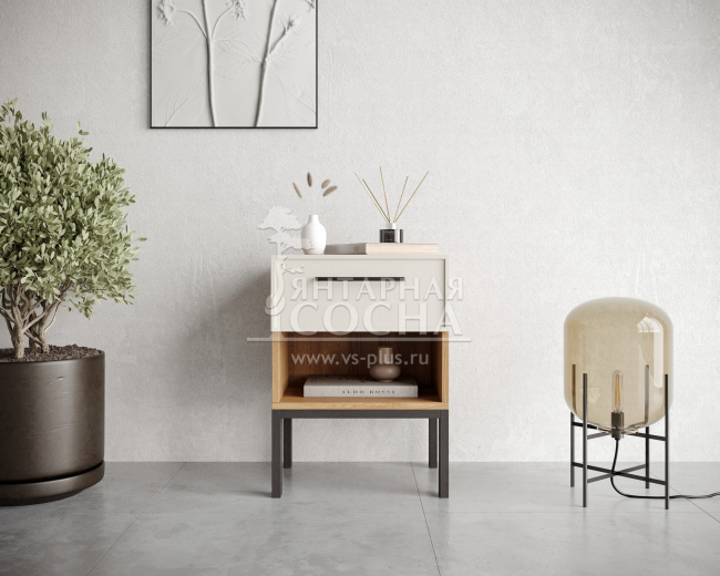 Тумбочка с верхним ящиком "Nicole" арт NEM11 Белый Тумбочка с верхним ящиком "Nicole" арт NEM11 Белый